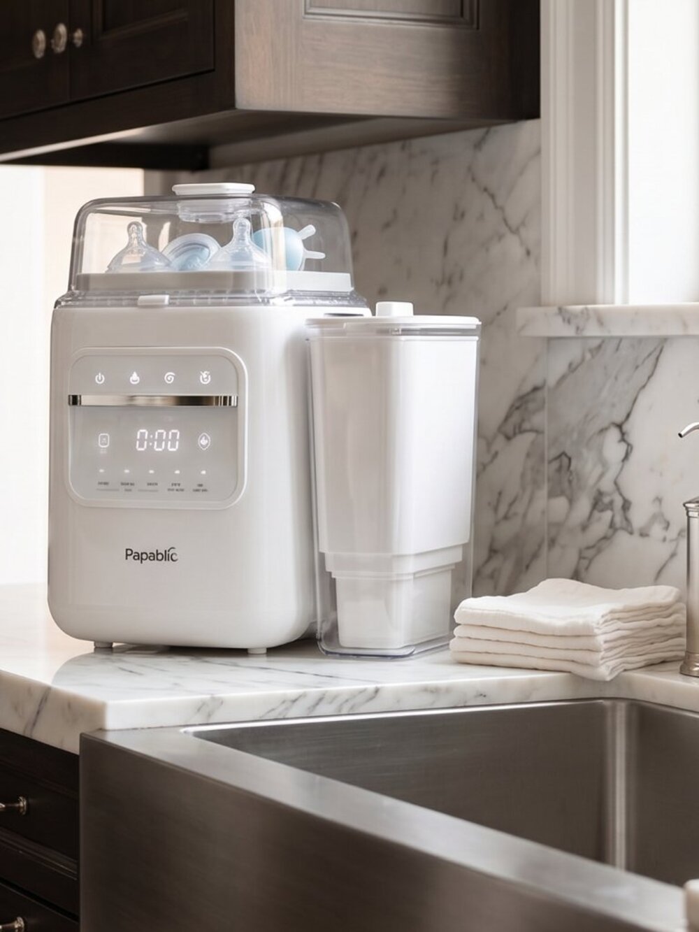 Papablic P8 bottle washer, sterilizer, dryer - 8 bottle capacity